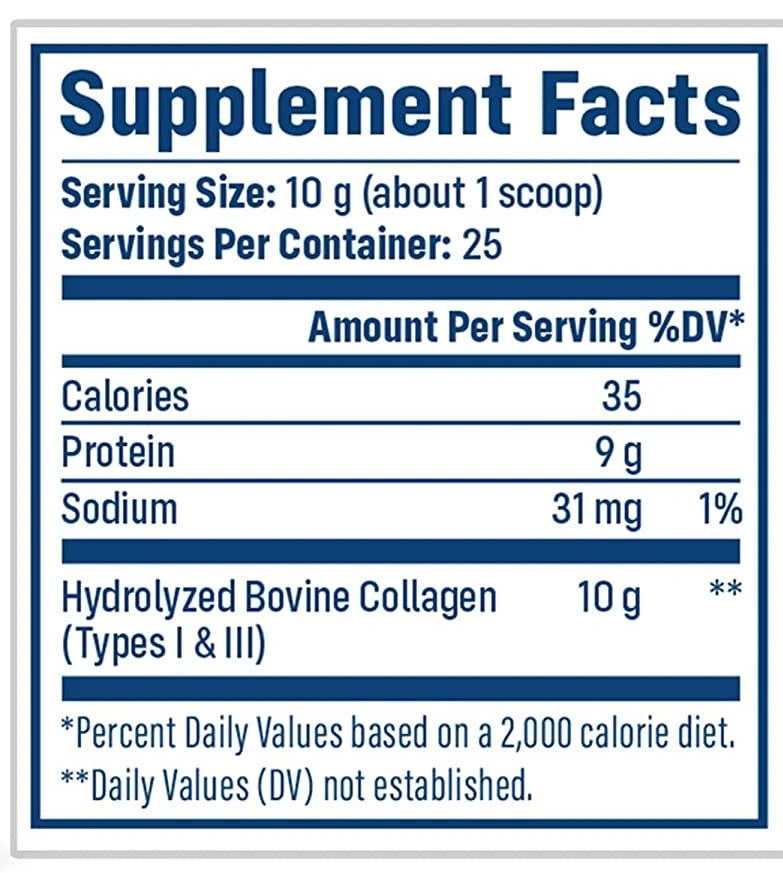 native path collagen peptides ingredients