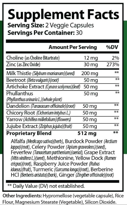 Urgent Liver 911 Ingredients