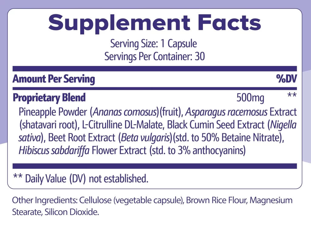 flush factor plus ingredients