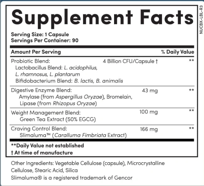 nucific bio x4 ingredients